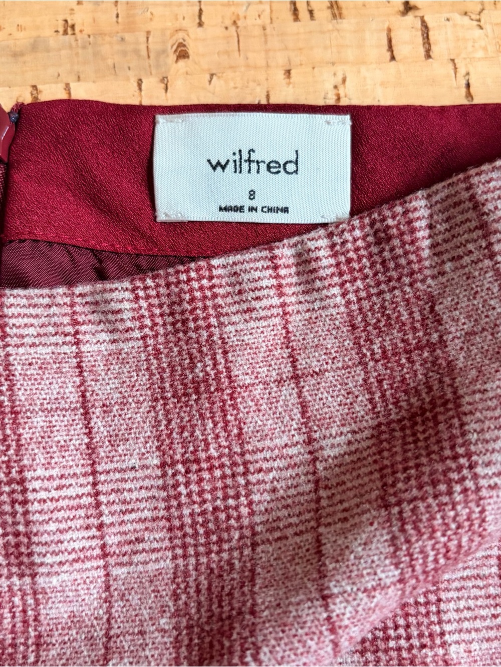Wilfred Rose Plaid Mini Skirt